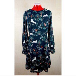 Sugarhill Brighton "Jocelyn Magic Forest Dress uk 10 usa 6 unicorn novelty print